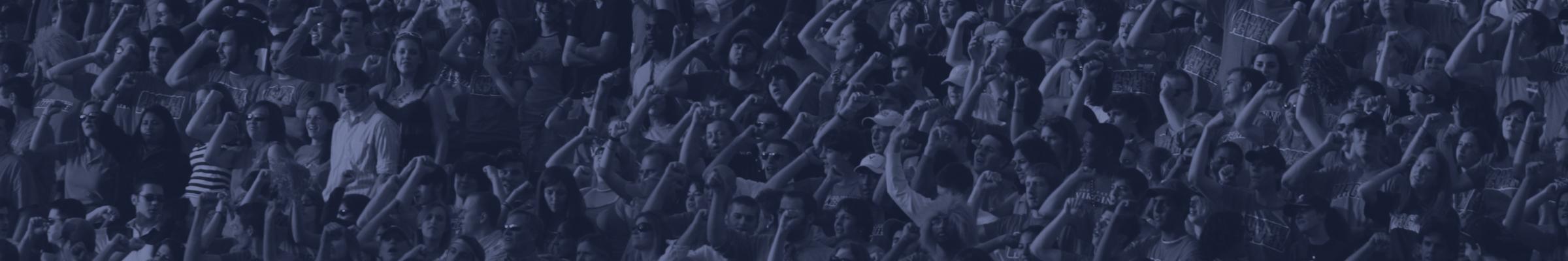 Images of a crowd at a stadium
