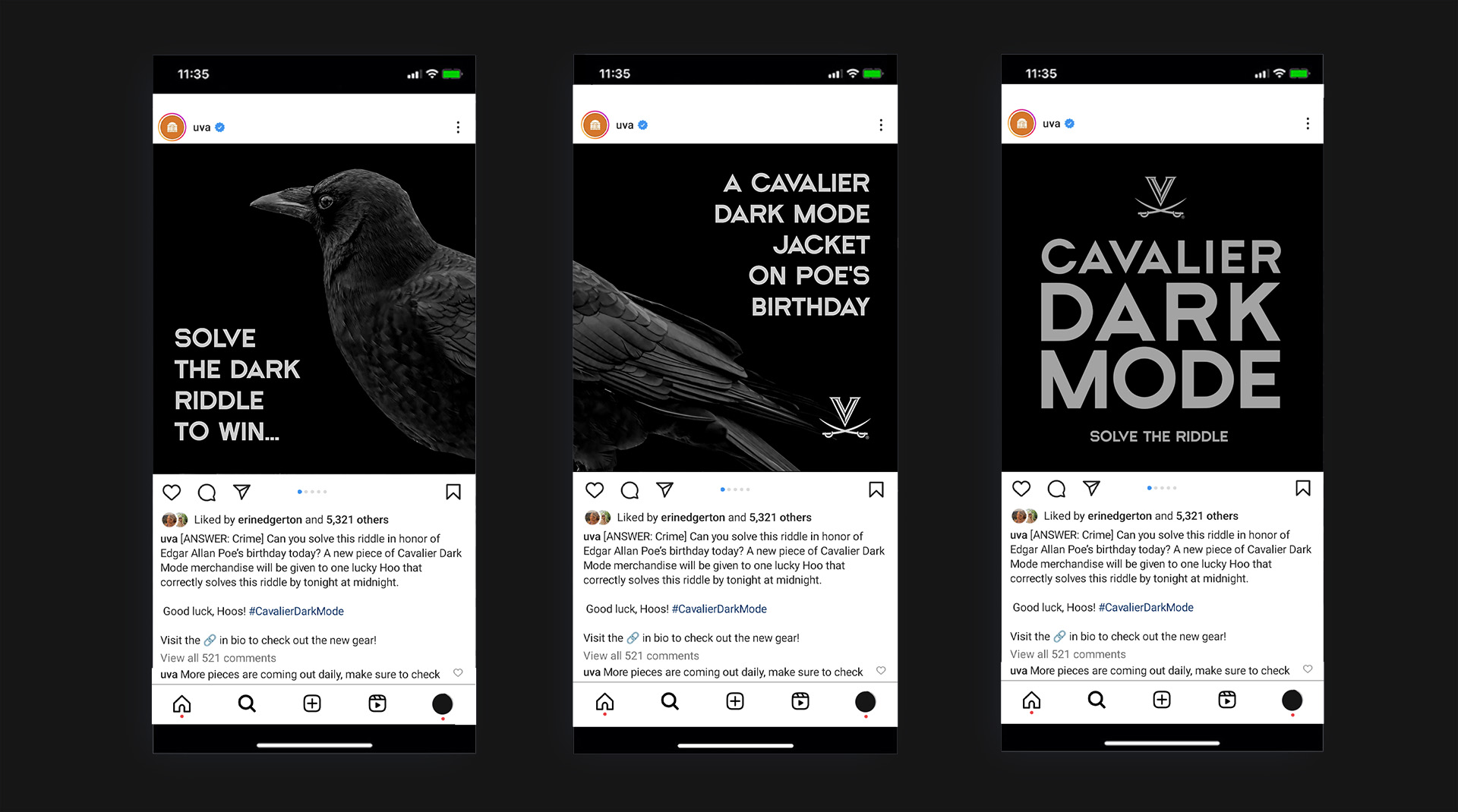 instagram posts for dark mode