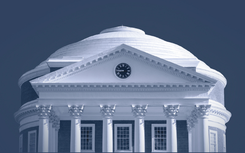 Blue filter over the top of the Rotunda