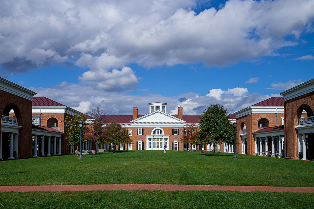 Street view of the Darden School of Business building