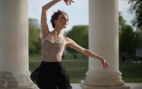 Molly Yeo dancing on the Rotunda