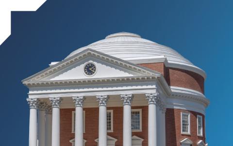 Stylized photo of the Rotunda with an unfinished corner on the frame